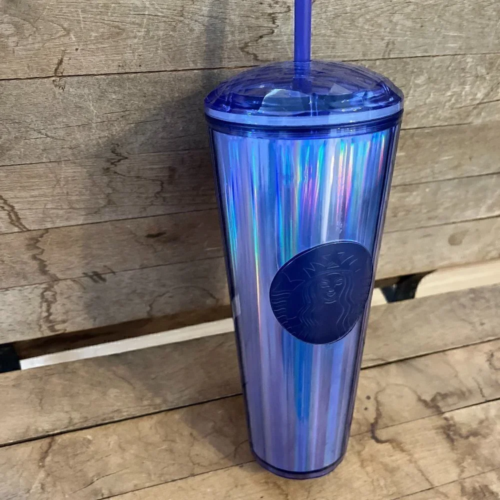 Starbucks 2022 Purple Fall Kaleidoscope Iridescent Dome 24OZ Vent Tumbler